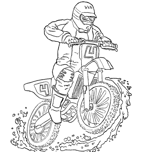 Disegno da colorare: Motocross (Trasporto) #136510 - Pagine da Colorare Stampabili Gratuite