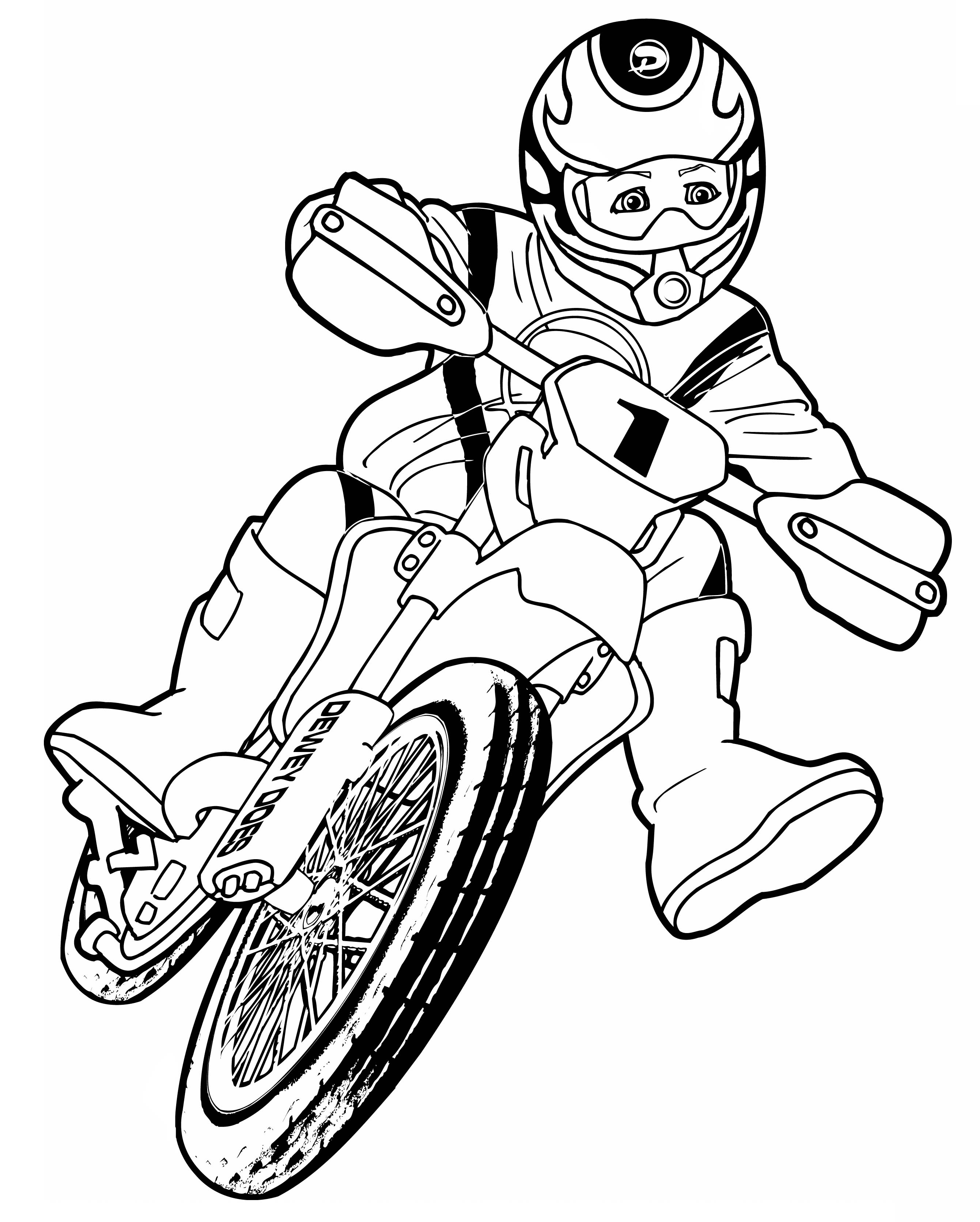 Disegno da colorare: Motocross (Trasporto) #136519 - Pagine da Colorare Stampabili Gratuite