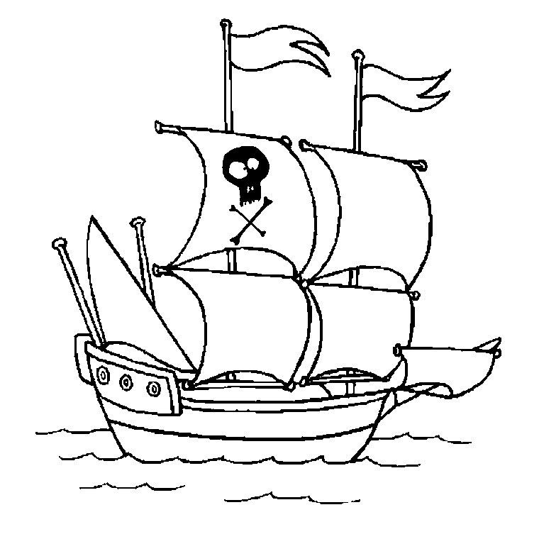 Disegno da colorare: Nave pirata (Trasporto) #138204 - Pagine da Colorare Stampabili Gratuite