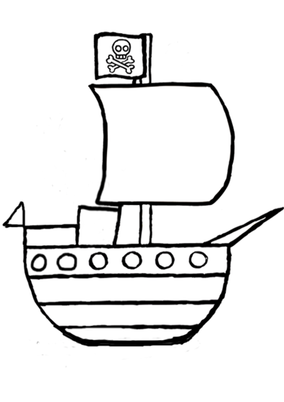Disegno da colorare: Nave pirata (Trasporto) #138210 - Pagine da Colorare Stampabili Gratuite