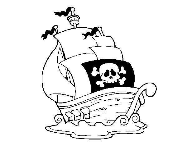 Disegno da colorare: Nave pirata (Trasporto) #138273 - Pagine da Colorare Stampabili Gratuite