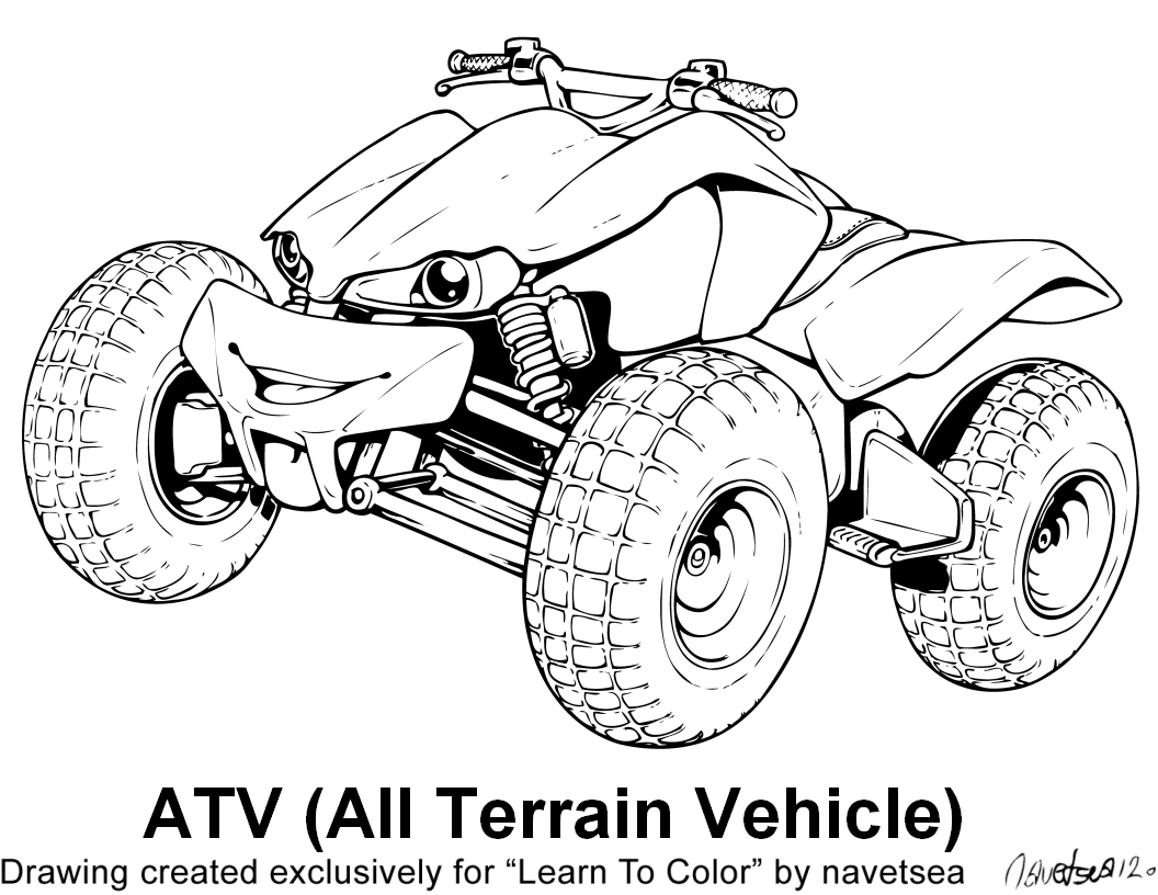 Disegno da colorare: Quad/ATV (Trasporto) #143244 - Pagine da Colorare Stampabili Gratuite