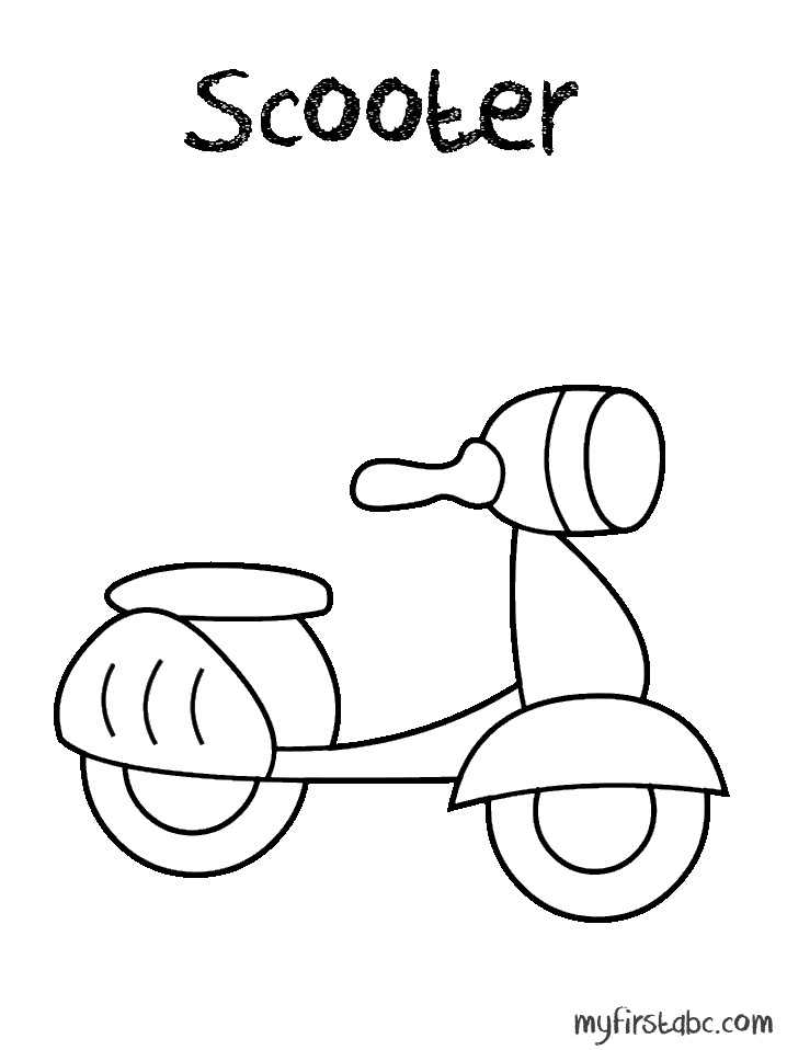 Disegno da colorare: Scooter (Trasporto) #139543 - Pagine da Colorare Stampabili Gratuite