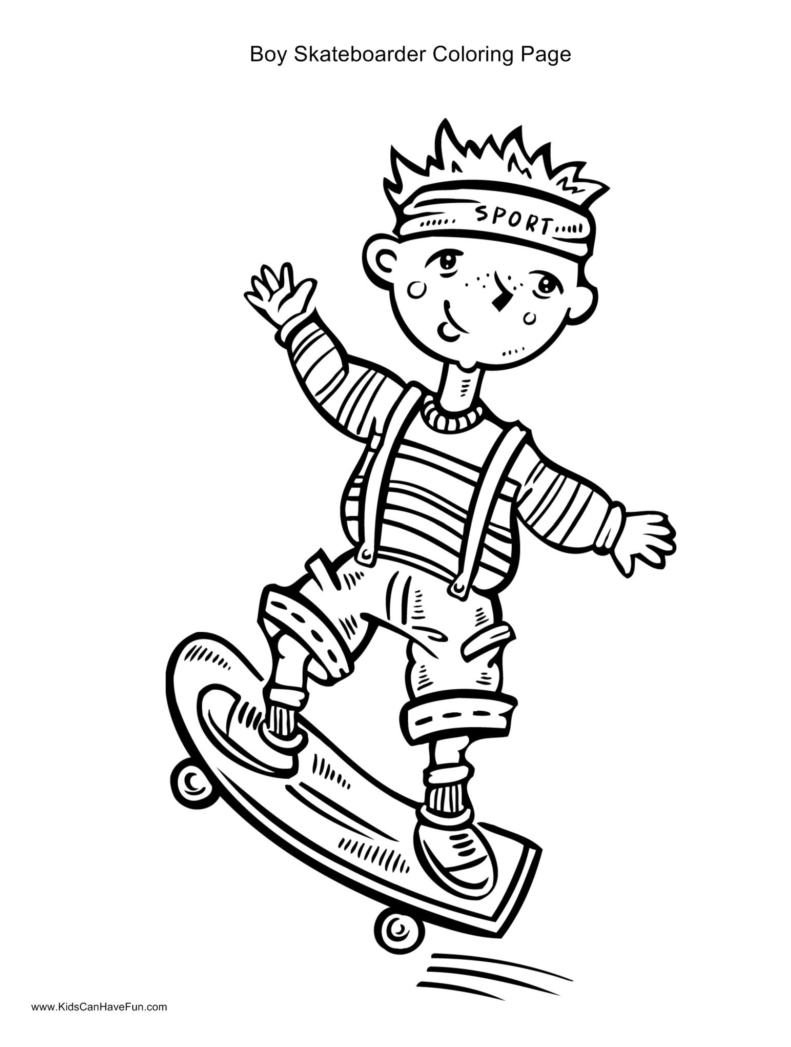 Disegno da colorare: Skateboard / Skateboard (Trasporto) #139293 - Pagine da Colorare Stampabili Gratuite