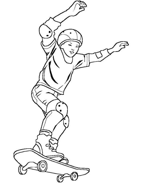 Disegno da colorare: Skateboard / Skateboard (Trasporto) #139296 - Pagine da Colorare Stampabili Gratuite