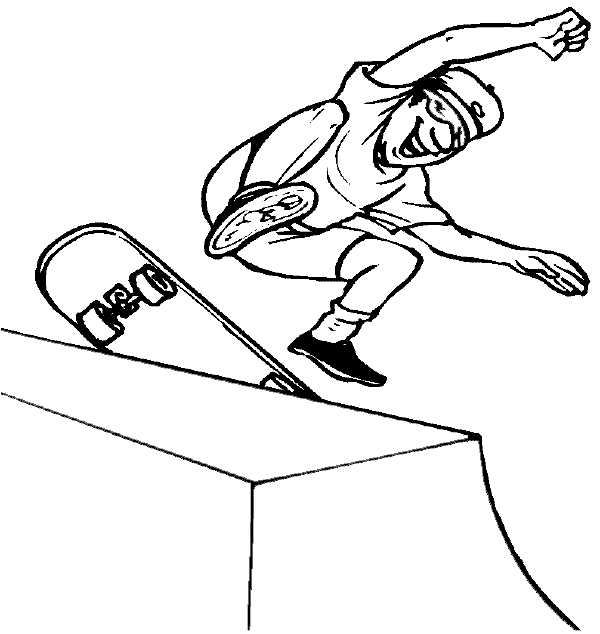 Disegno da colorare: Skateboard / Skateboard (Trasporto) #139297 - Pagine da Colorare Stampabili Gratuite