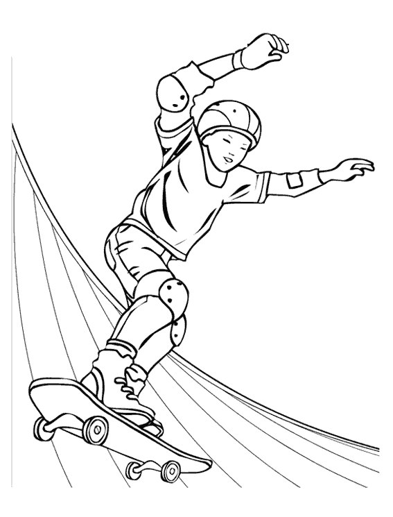 Disegno da colorare: Skateboard / Skateboard (Trasporto) #139301 - Pagine da Colorare Stampabili Gratuite