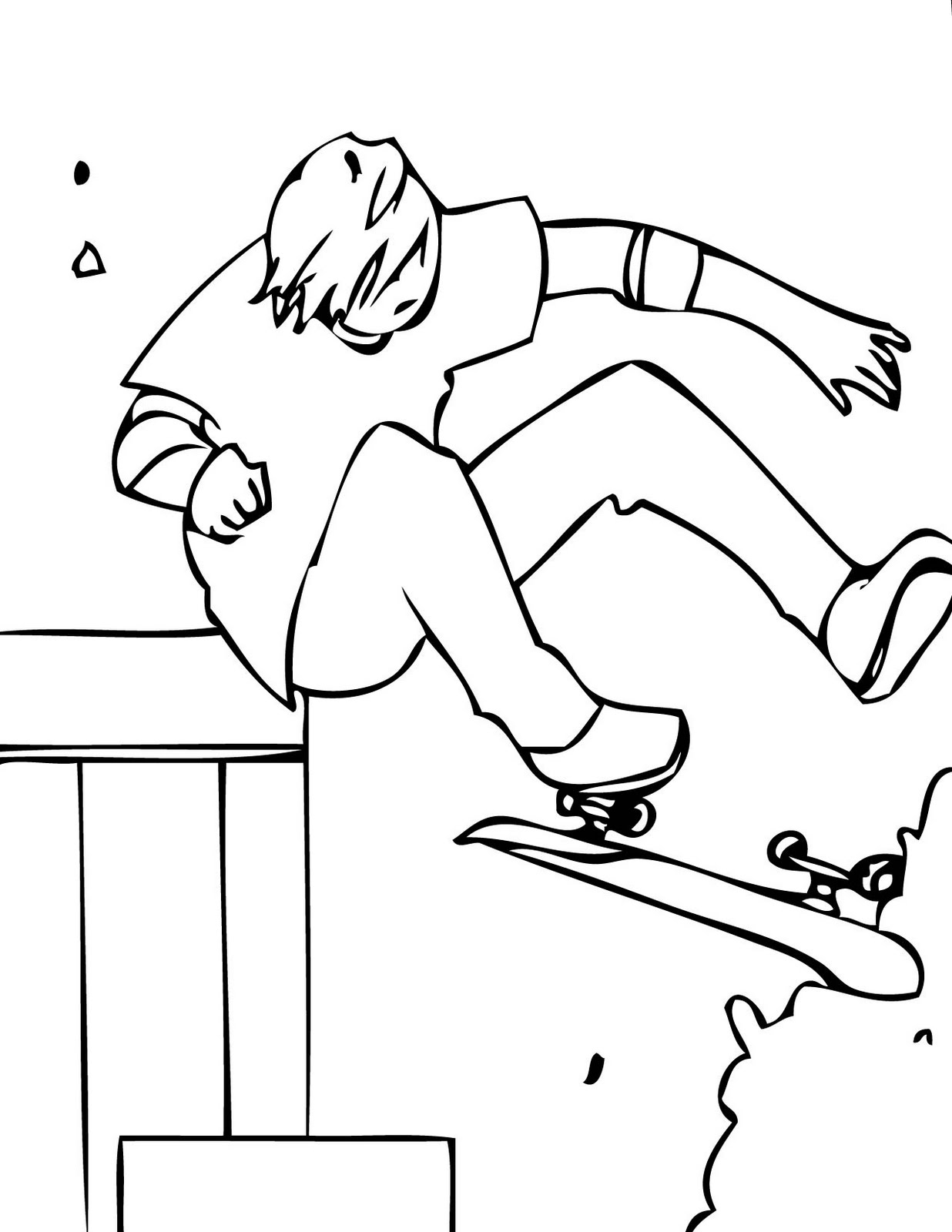 Disegno da colorare: Skateboard / Skateboard (Trasporto) #139305 - Pagine da Colorare Stampabili Gratuite