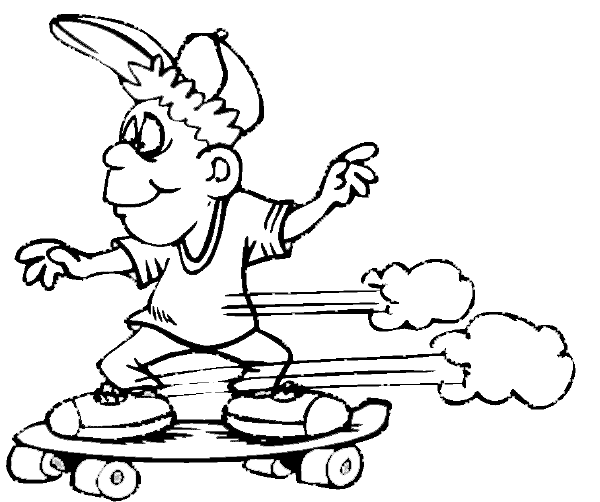 Disegno da colorare: Skateboard / Skateboard (Trasporto) #139317 - Pagine da Colorare Stampabili Gratuite