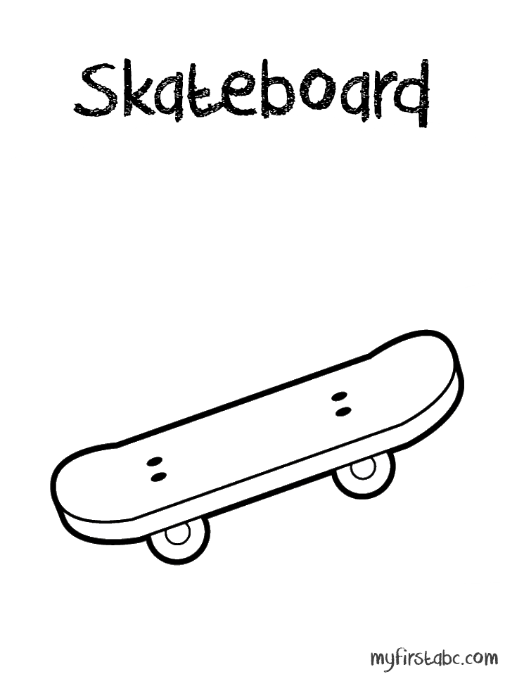 Disegno da colorare: Skateboard / Skateboard (Trasporto) #139326 - Pagine da Colorare Stampabili Gratuite