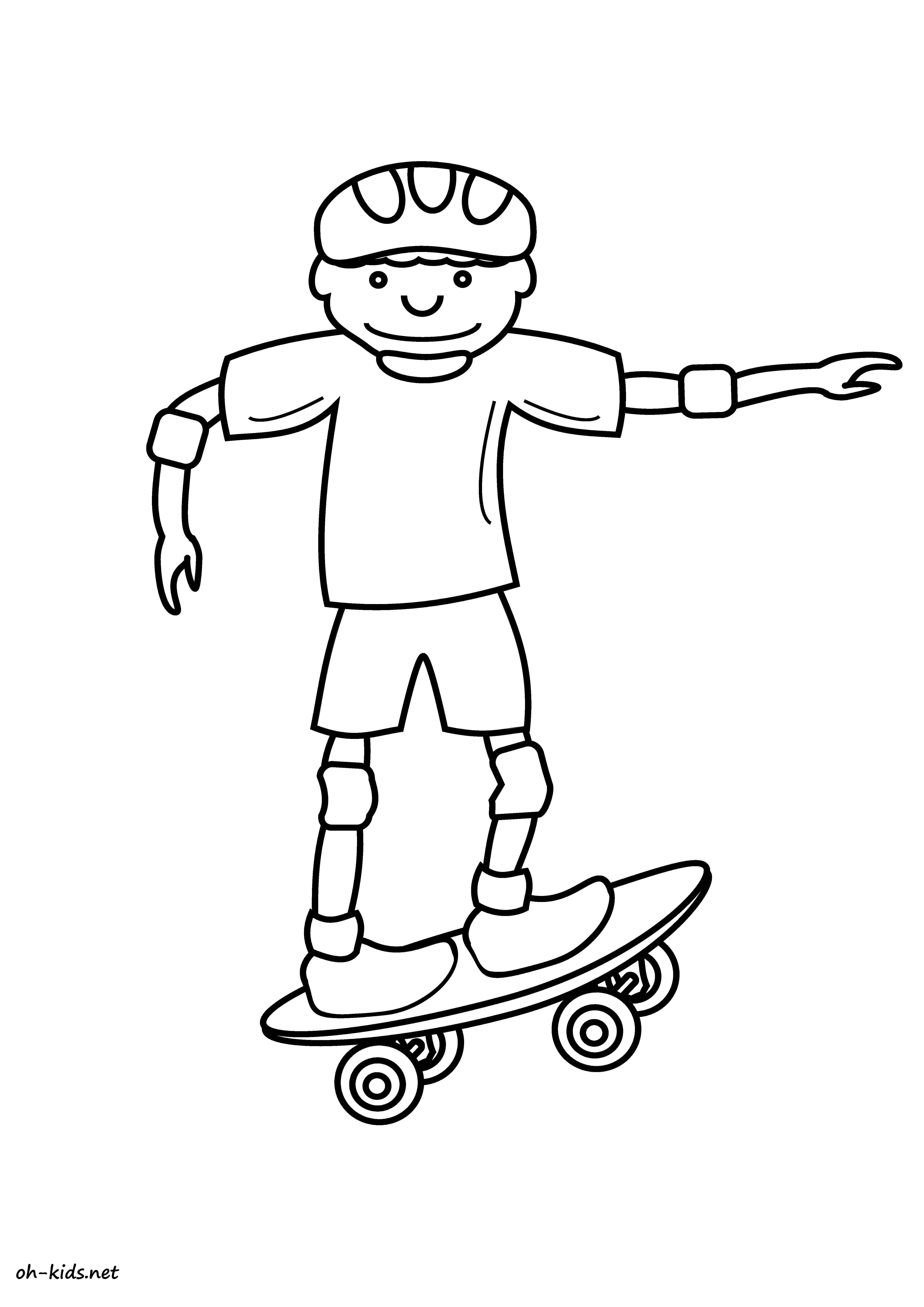 Disegno da colorare: Skateboard / Skateboard (Trasporto) #139347 - Pagine da Colorare Stampabili Gratuite