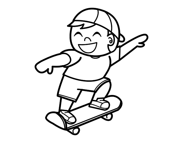 Disegno da colorare: Skateboard / Skateboard (Trasporto) #139350 - Pagine da Colorare Stampabili Gratuite