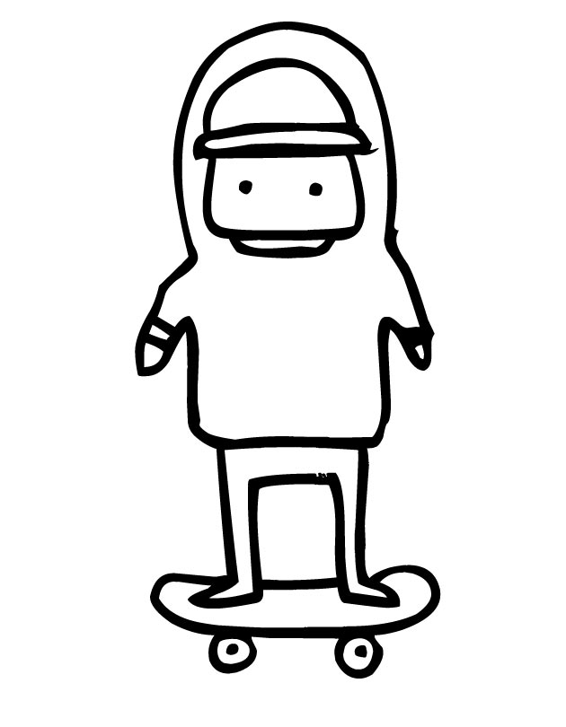 Disegno da colorare: Skateboard / Skateboard (Trasporto) #139359 - Pagine da Colorare Stampabili Gratuite