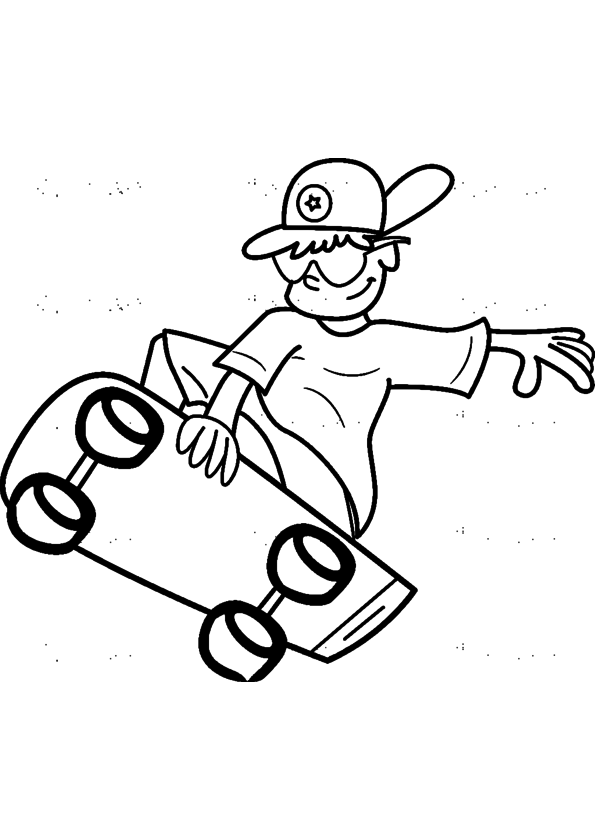 Disegno da colorare: Skateboard / Skateboard (Trasporto) #139366 - Pagine da Colorare Stampabili Gratuite