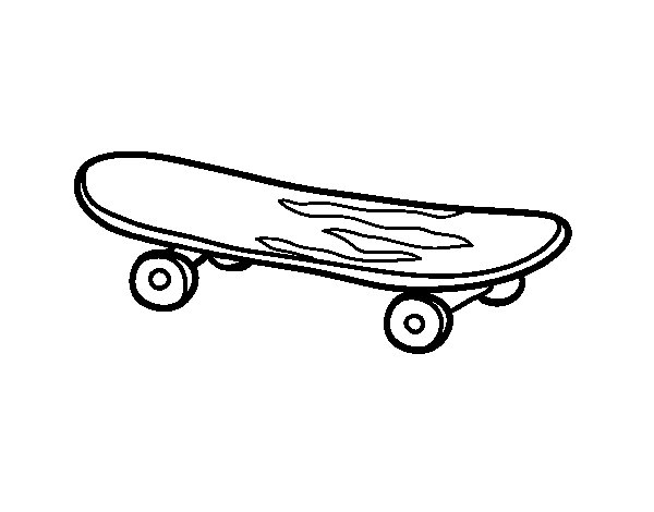 Disegno da colorare: Skateboard / Skateboard (Trasporto) #139410 - Pagine da Colorare Stampabili Gratuite