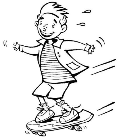 Disegno da colorare: Skateboard / Skateboard (Trasporto) #139452 - Pagine da Colorare Stampabili Gratuite