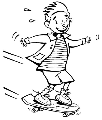 Disegno da colorare: Skateboard / Skateboard (Trasporto) #139473 - Pagine da Colorare Stampabili Gratuite