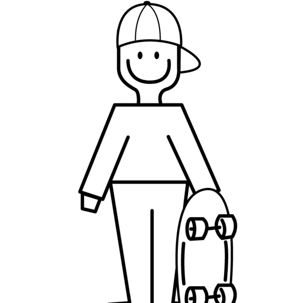 Disegno da colorare: Skateboard / Skateboard (Trasporto) #139504 - Pagine da Colorare Stampabili Gratuite