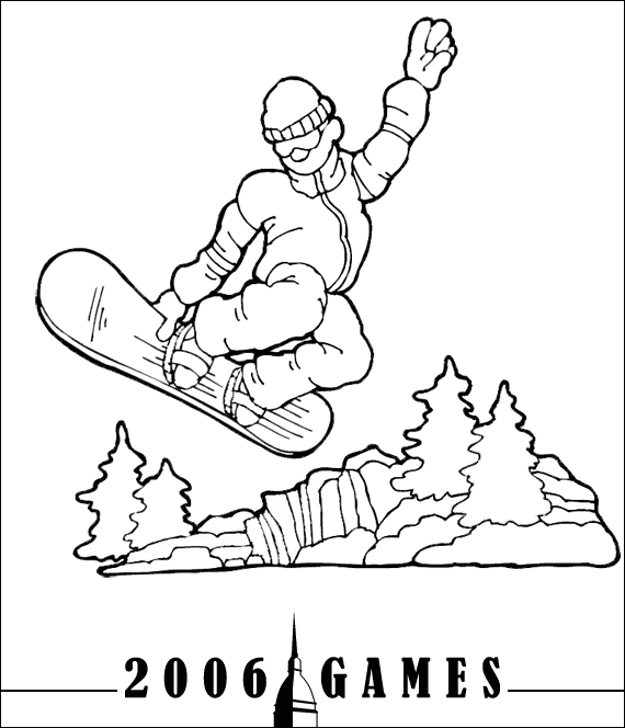 Disegno da colorare: Snowboard / Snowboard (Trasporto) #143799 - Pagine da Colorare Stampabili Gratuite