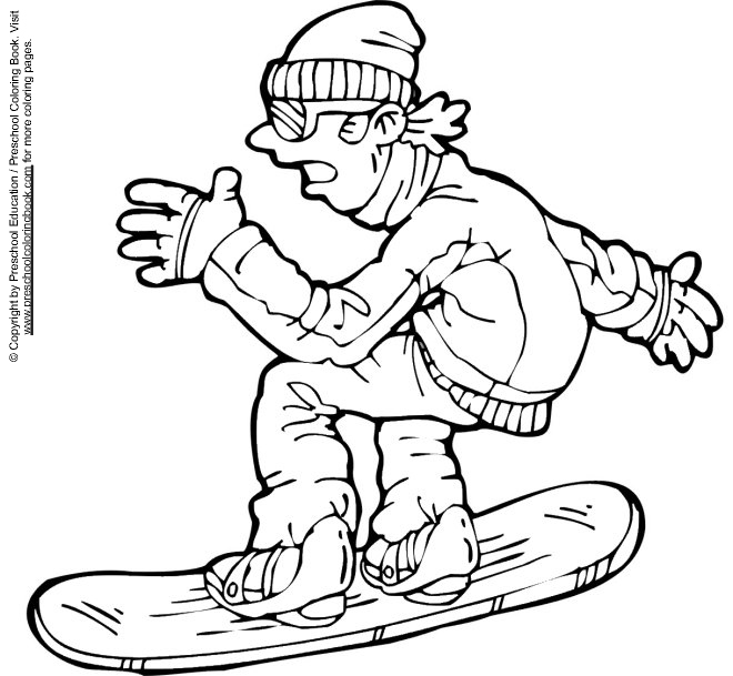 Disegno da colorare: Snowboard / Snowboard (Trasporto) #143806 - Pagine da Colorare Stampabili Gratuite
