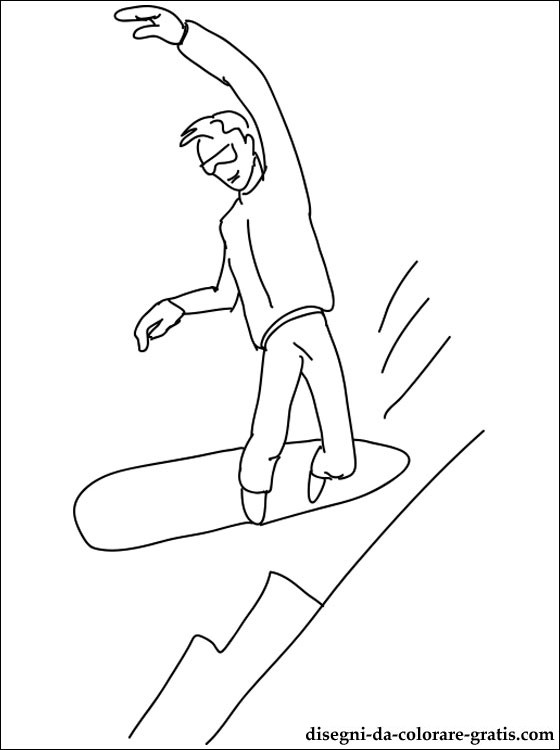 Disegno da colorare: Snowboard / Snowboard (Trasporto) #143994 - Pagine da Colorare Stampabili Gratuite