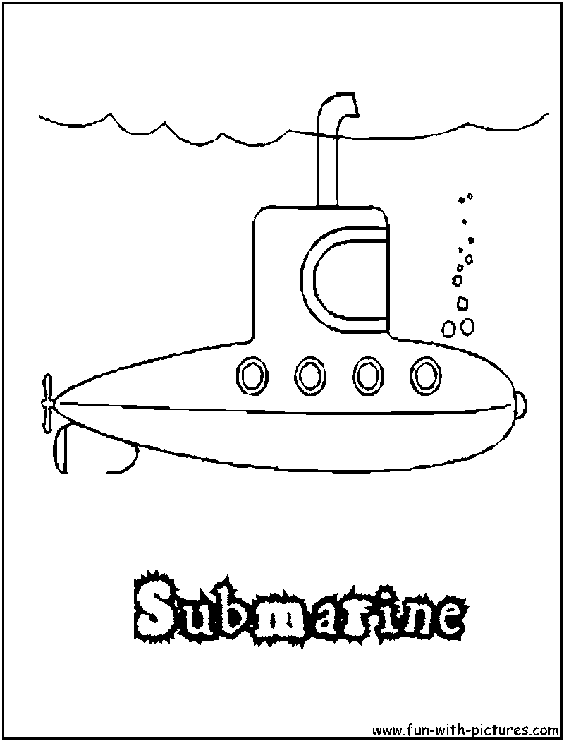 Disegno da colorare: Sottomarino (Trasporto) #137689 - Pagine da Colorare Stampabili Gratuite