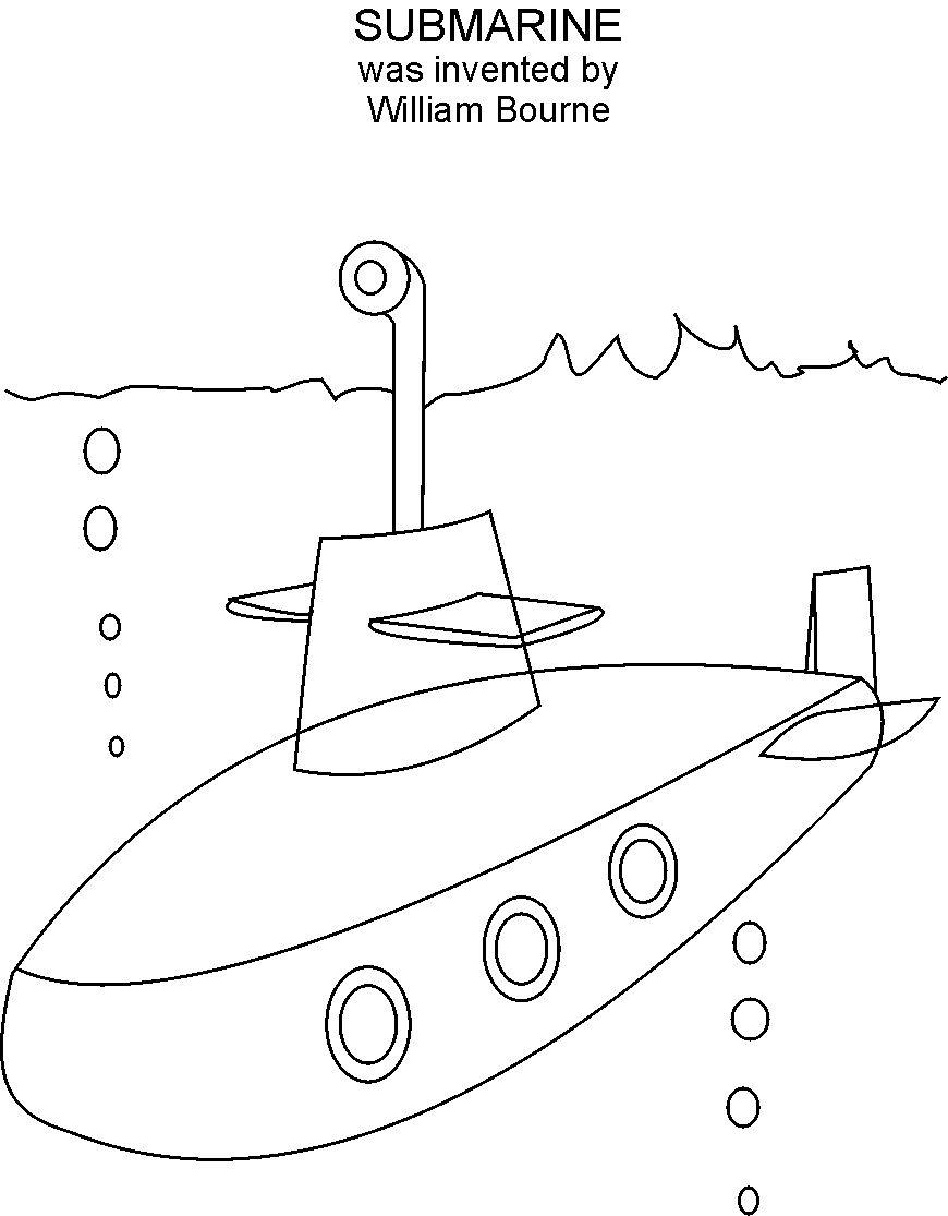 Disegno da colorare: Sottomarino (Trasporto) #137691 - Pagine da Colorare Stampabili Gratuite