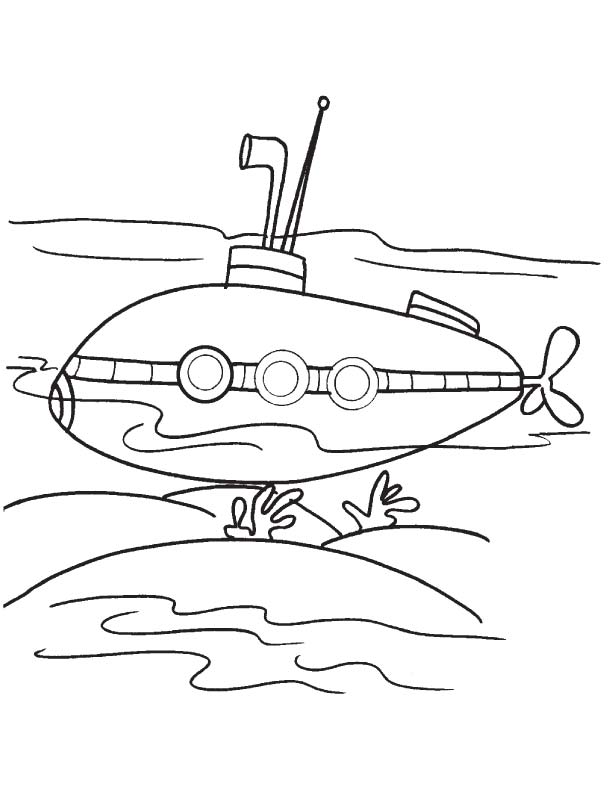 Disegno da colorare: Sottomarino (Trasporto) #137715 - Pagine da Colorare Stampabili Gratuite