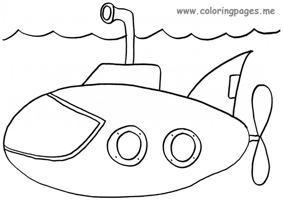 Disegno da colorare: Sottomarino (Trasporto) #137722 - Pagine da Colorare Stampabili Gratuite