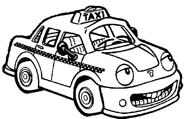 Disegno da colorare: Taxi (Trasporto) #137193 - Pagine da Colorare Stampabili Gratuite