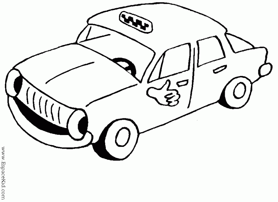 Disegno da colorare: Taxi (Trasporto) #137196 - Pagine da Colorare Stampabili Gratuite