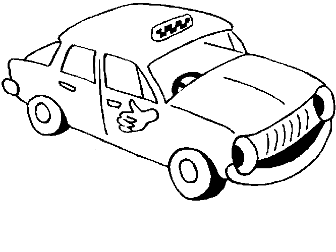 Disegno da colorare: Taxi (Trasporto) #137200 - Pagine da Colorare Stampabili Gratuite
