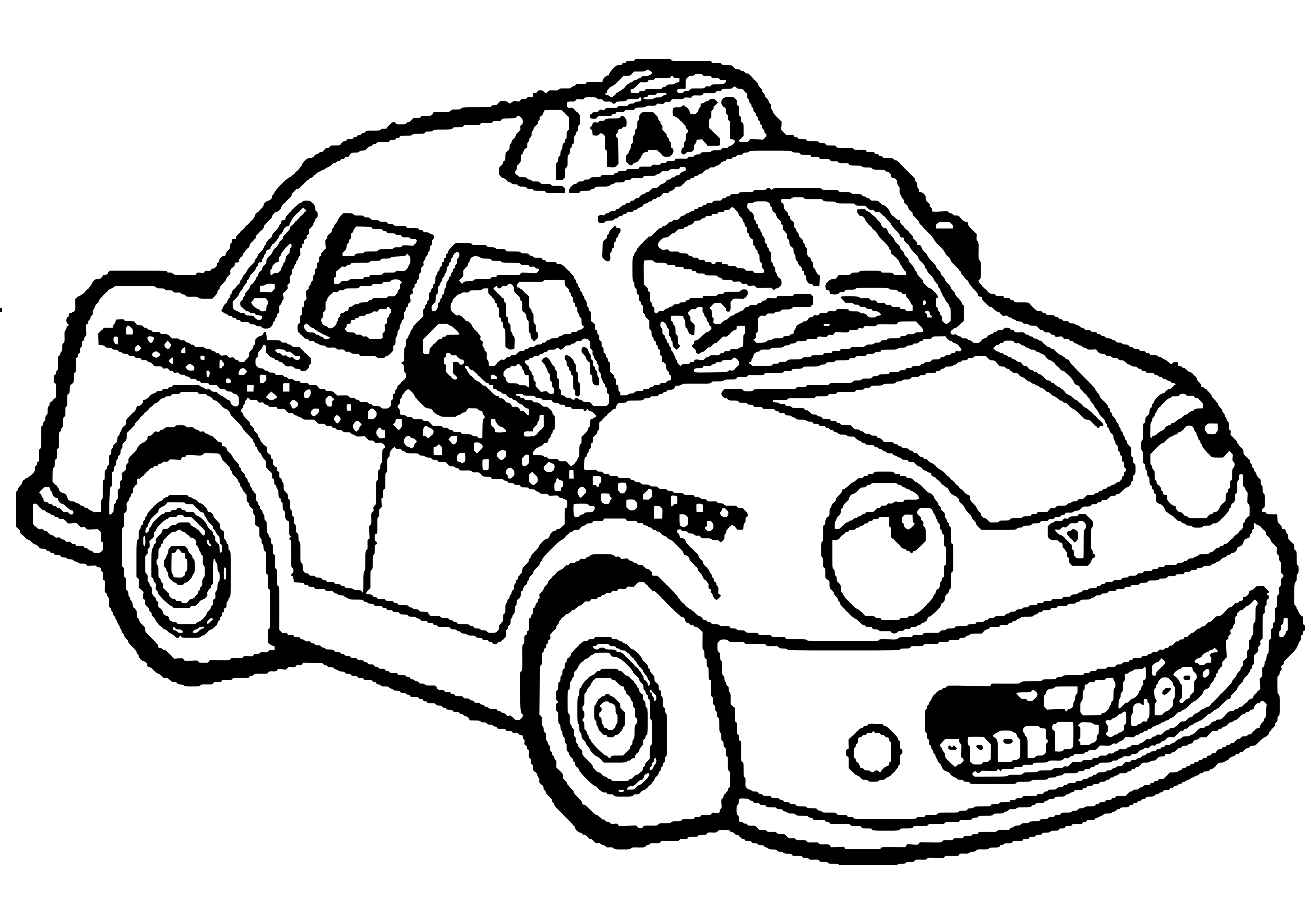 Disegno da colorare: Taxi (Trasporto) #137206 - Pagine da Colorare Stampabili Gratuite