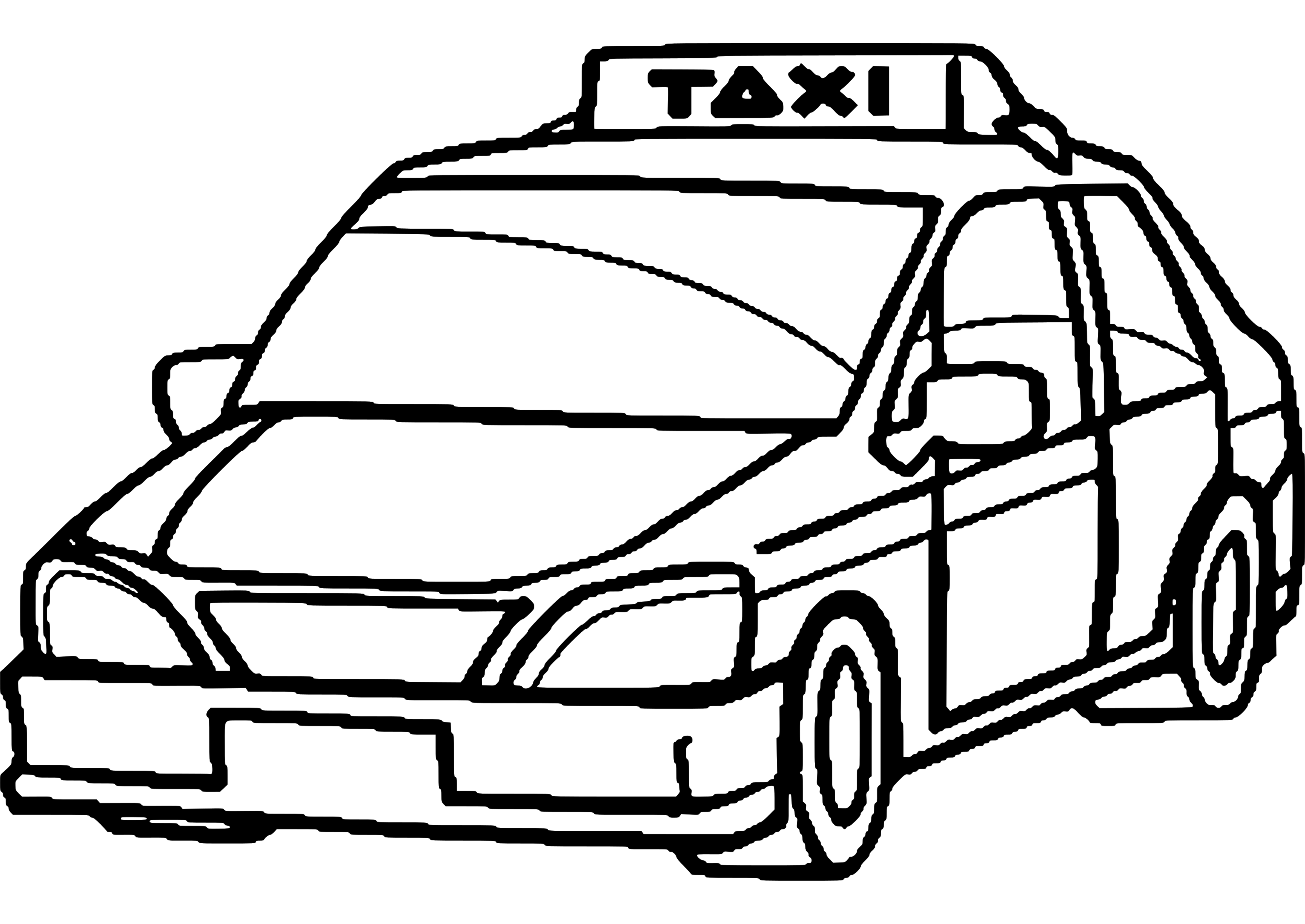 Disegno da colorare: Taxi (Trasporto) #137208 - Pagine da Colorare Stampabili Gratuite