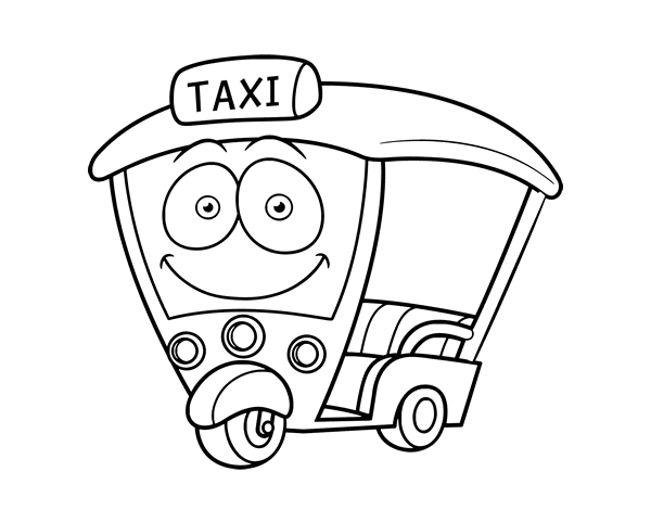 Disegno da colorare: Taxi (Trasporto) #137213 - Pagine da Colorare Stampabili Gratuite
