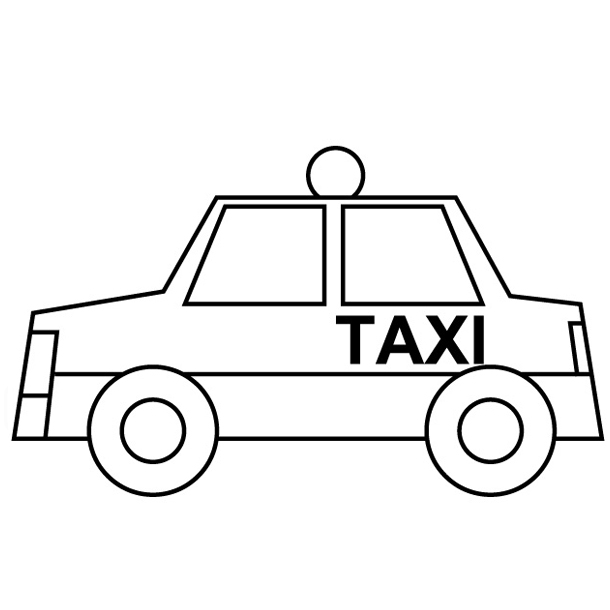 Disegno da colorare: Taxi (Trasporto) #137240 - Pagine da Colorare Stampabili Gratuite