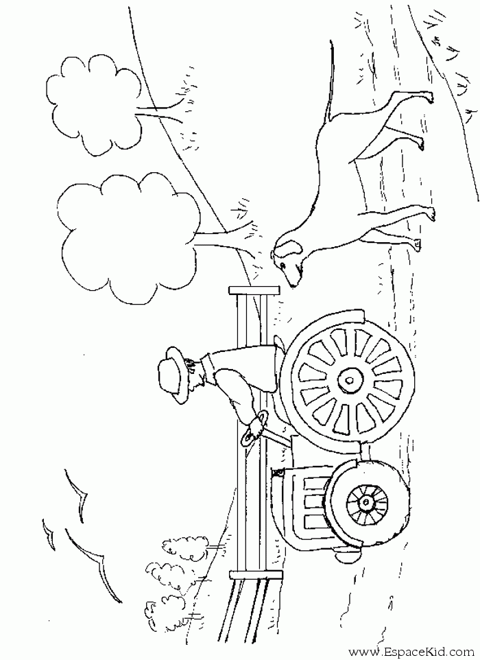 Disegno da colorare: Trattore (Trasporto) #141942 - Pagine da Colorare Stampabili Gratuite