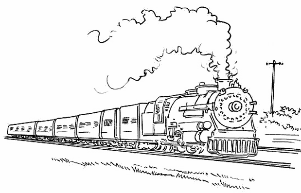Disegno da colorare: Treno / Locomotiva (Trasporto) #135034 - Pagine da Colorare Stampabili Gratuite