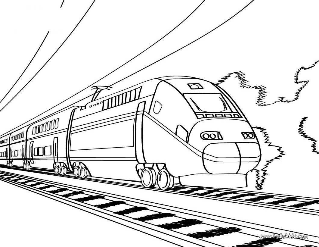 Disegno da colorare: Treno / Locomotiva (Trasporto) #135045 - Pagine da Colorare Stampabili Gratuite