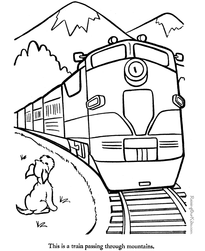 Disegno da colorare: Treno / Locomotiva (Trasporto) #135055 - Pagine da Colorare Stampabili Gratuite