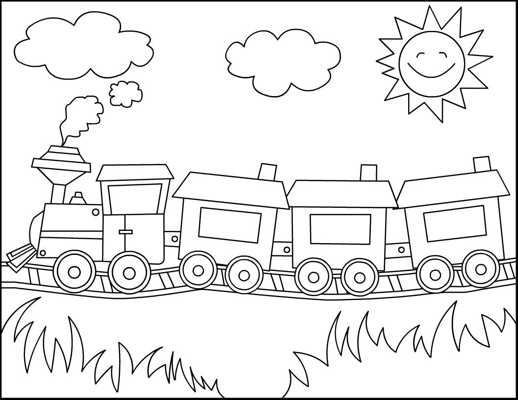 Disegno da colorare: Treno / Locomotiva (Trasporto) #135056 - Pagine da Colorare Stampabili Gratuite