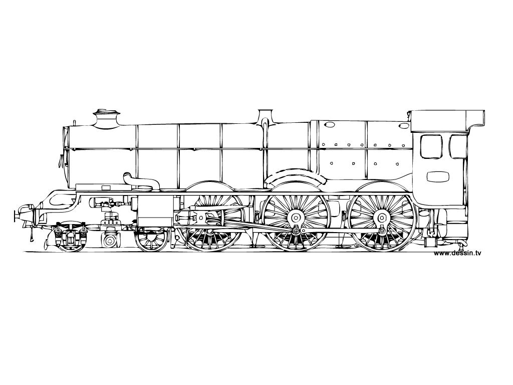 Disegno da colorare: Treno / Locomotiva (Trasporto) #135060 - Pagine da Colorare Stampabili Gratuite