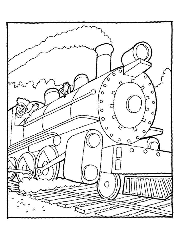 Disegno da colorare: Treno / Locomotiva (Trasporto) #135063 - Pagine da Colorare Stampabili Gratuite