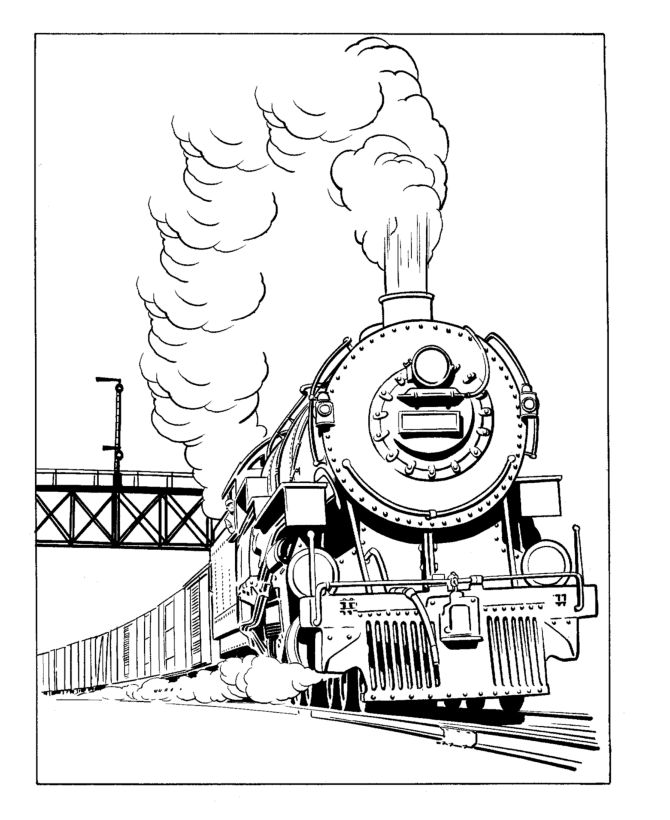 Disegno da colorare: Treno / Locomotiva (Trasporto) #135088 - Pagine da Colorare Stampabili Gratuite