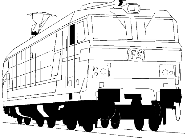Disegno da colorare: Treno / Locomotiva (Trasporto) #135096 - Pagine da Colorare Stampabili Gratuite
