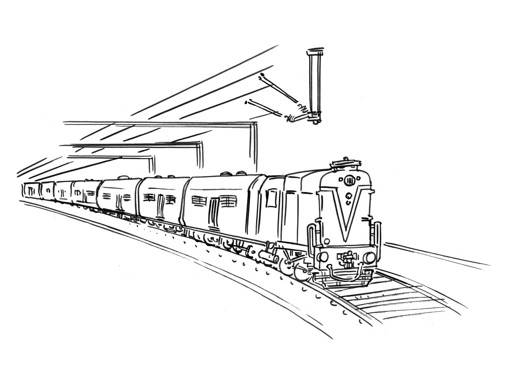 Disegno da colorare: Treno / Locomotiva (Trasporto) #135108 - Pagine da Colorare Stampabili Gratuite