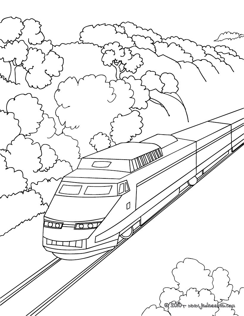 Disegno da colorare: Treno / Locomotiva (Trasporto) #135127 - Pagine da Colorare Stampabili Gratuite