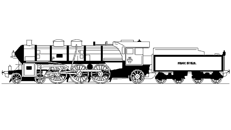 Disegno da colorare: Treno / Locomotiva (Trasporto) #135142 - Pagine da Colorare Stampabili Gratuite