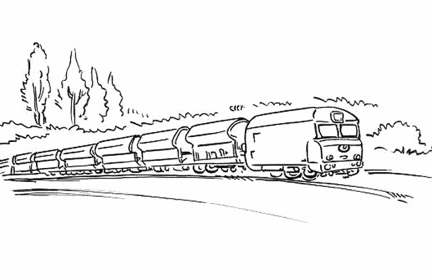 Disegno da colorare: Treno / Locomotiva (Trasporto) #135171 - Pagine da Colorare Stampabili Gratuite