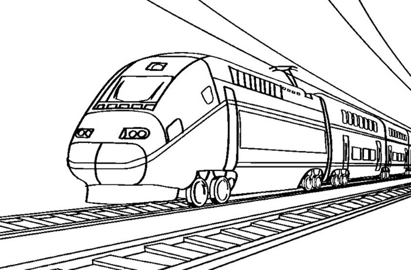 Disegno da colorare: Treno / Locomotiva (Trasporto) #135172 - Pagine da Colorare Stampabili Gratuite